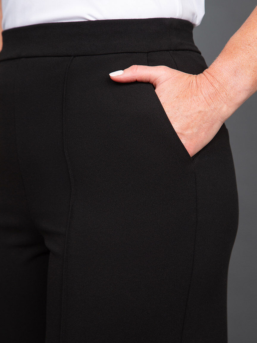 Crepe Knit Wide Leg Pant Image 5