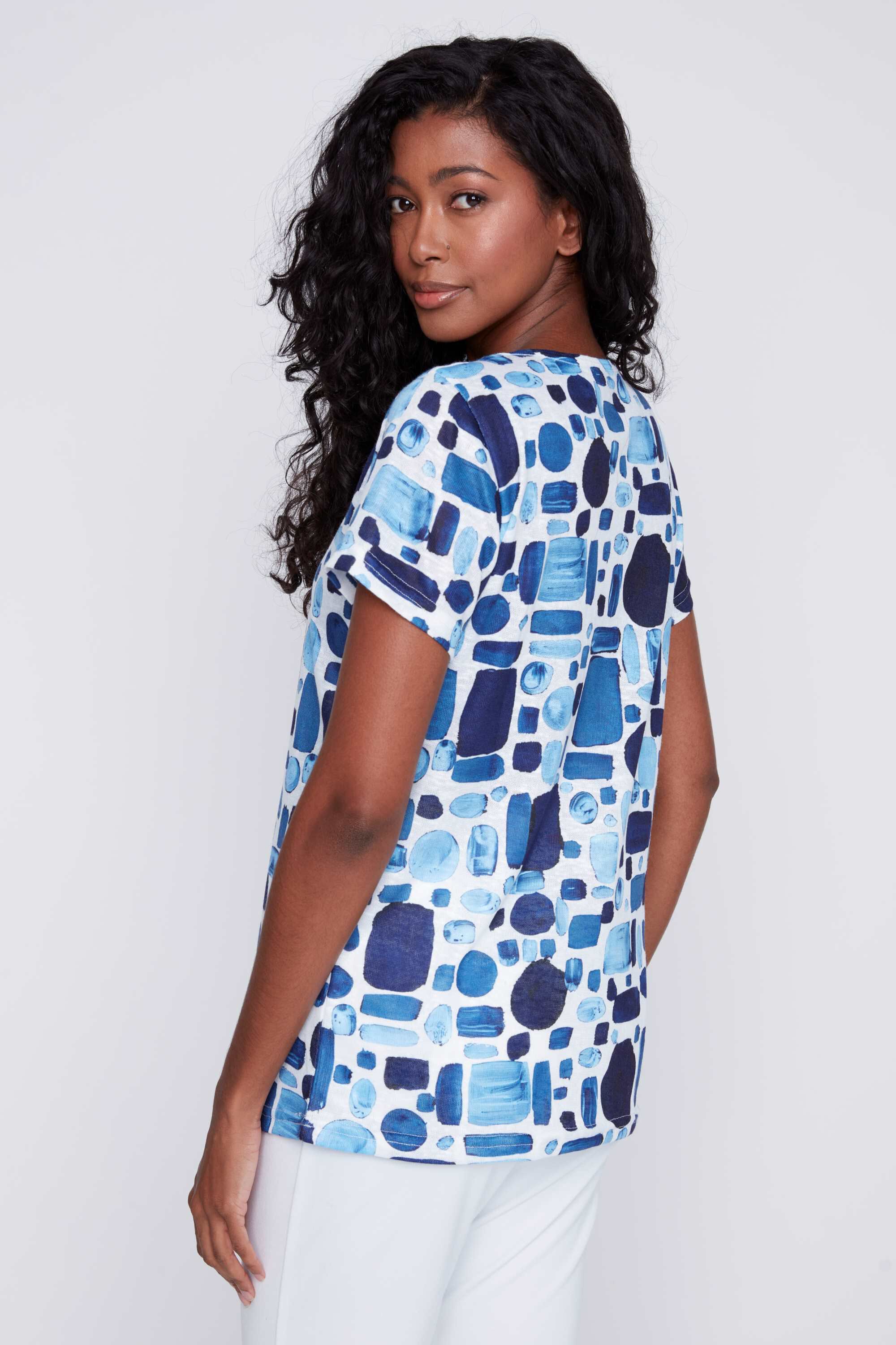 Short Sleeve Knit Top Image 2