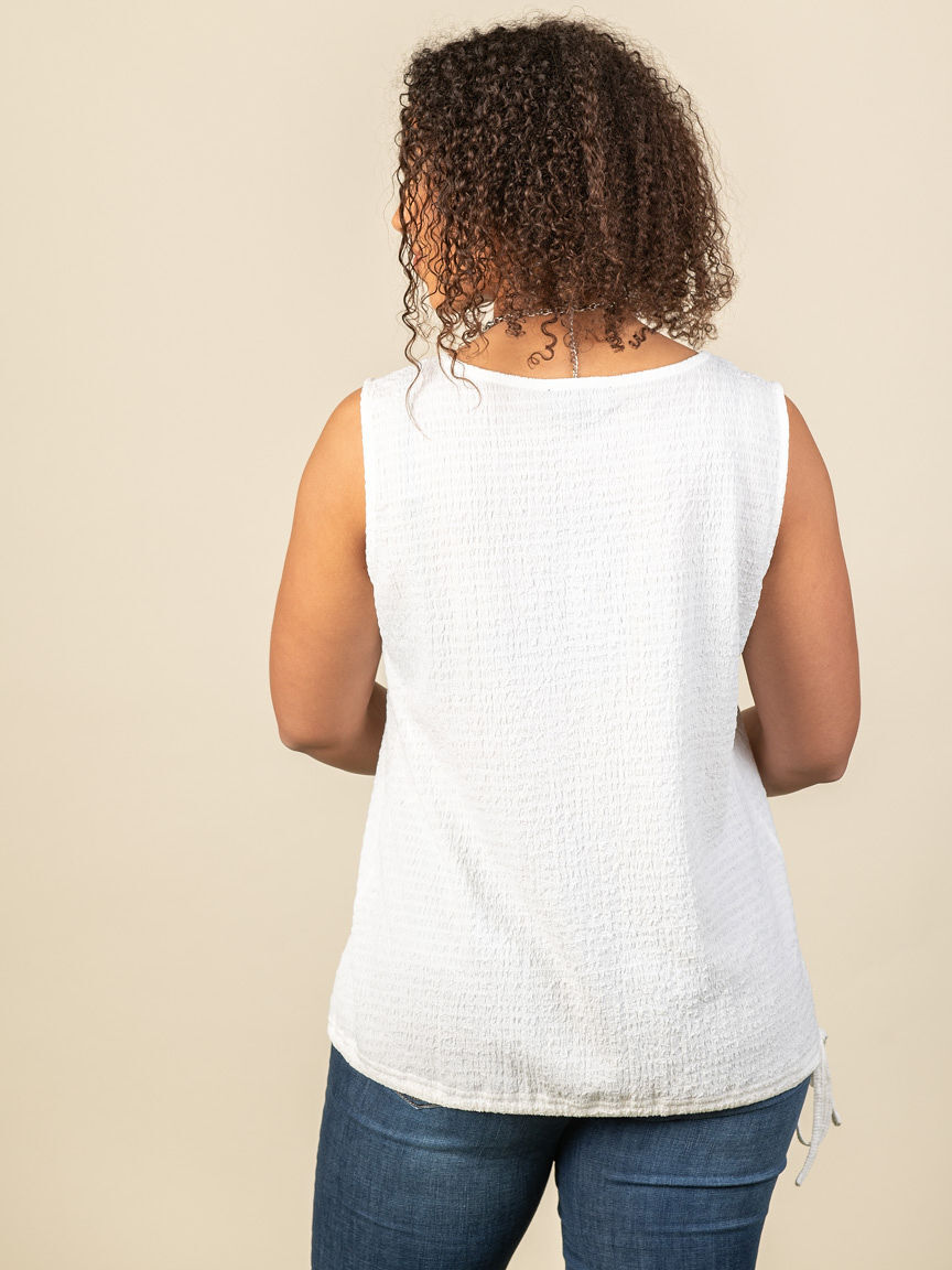Sleeveless Textured Top Image 2