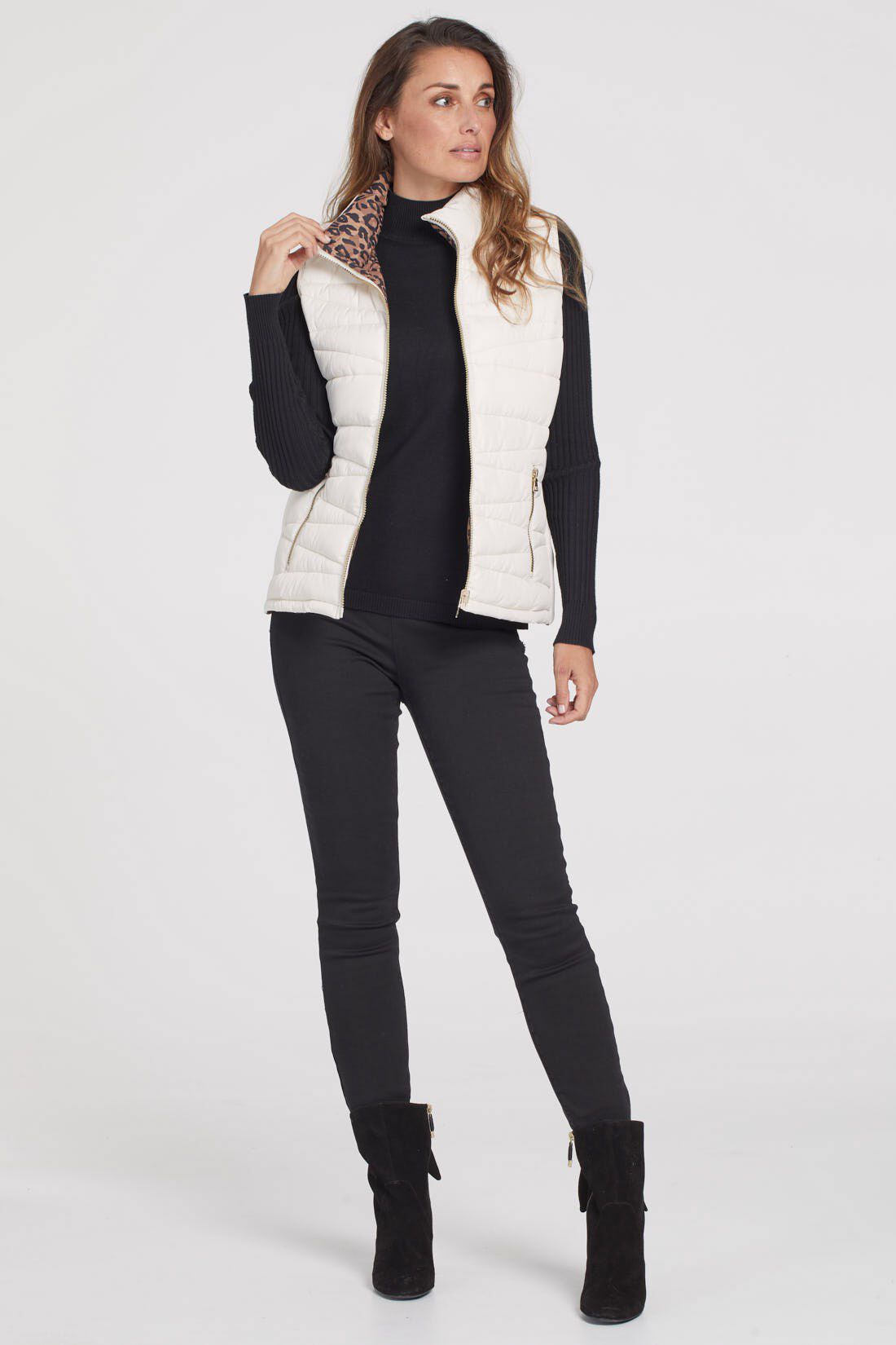 Reversible Animal Print Puffer Vest Image 4