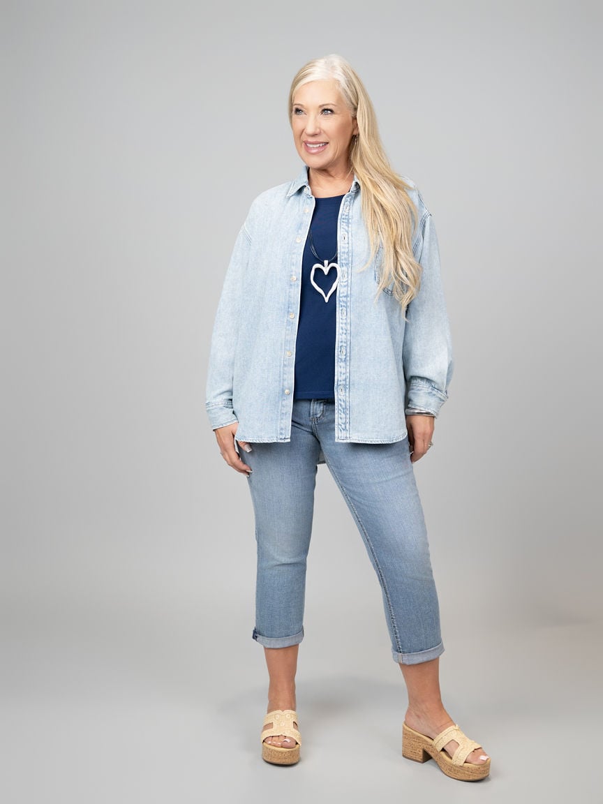 Long Sleeve Beach Button Down Shirt