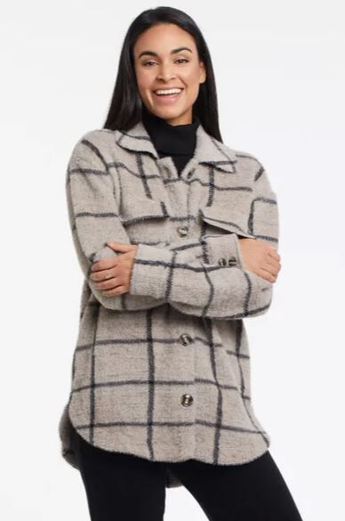 Canadian Neutral Winter Shacket  Image 1