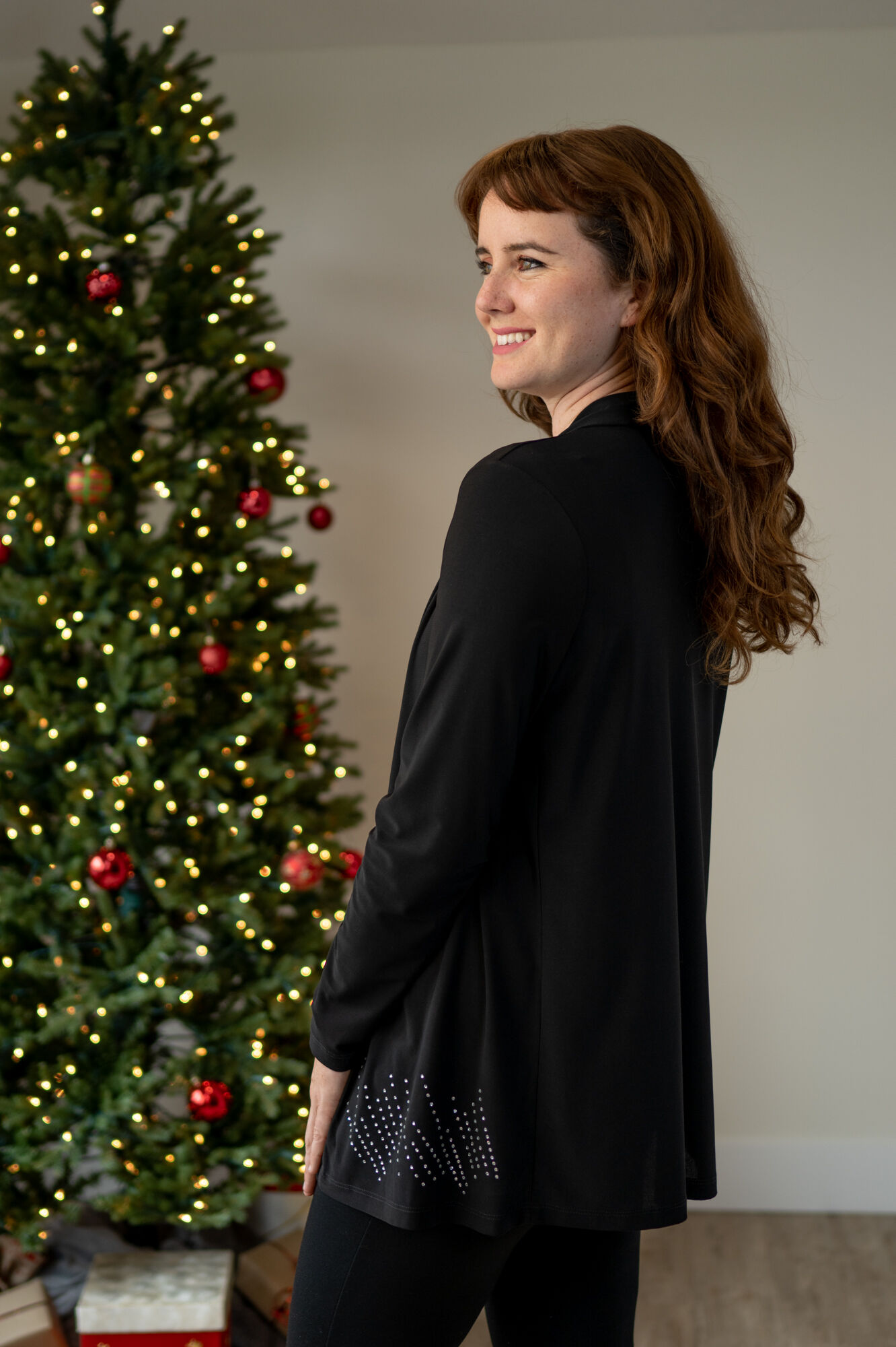 Chic Black Cardigan Image 2