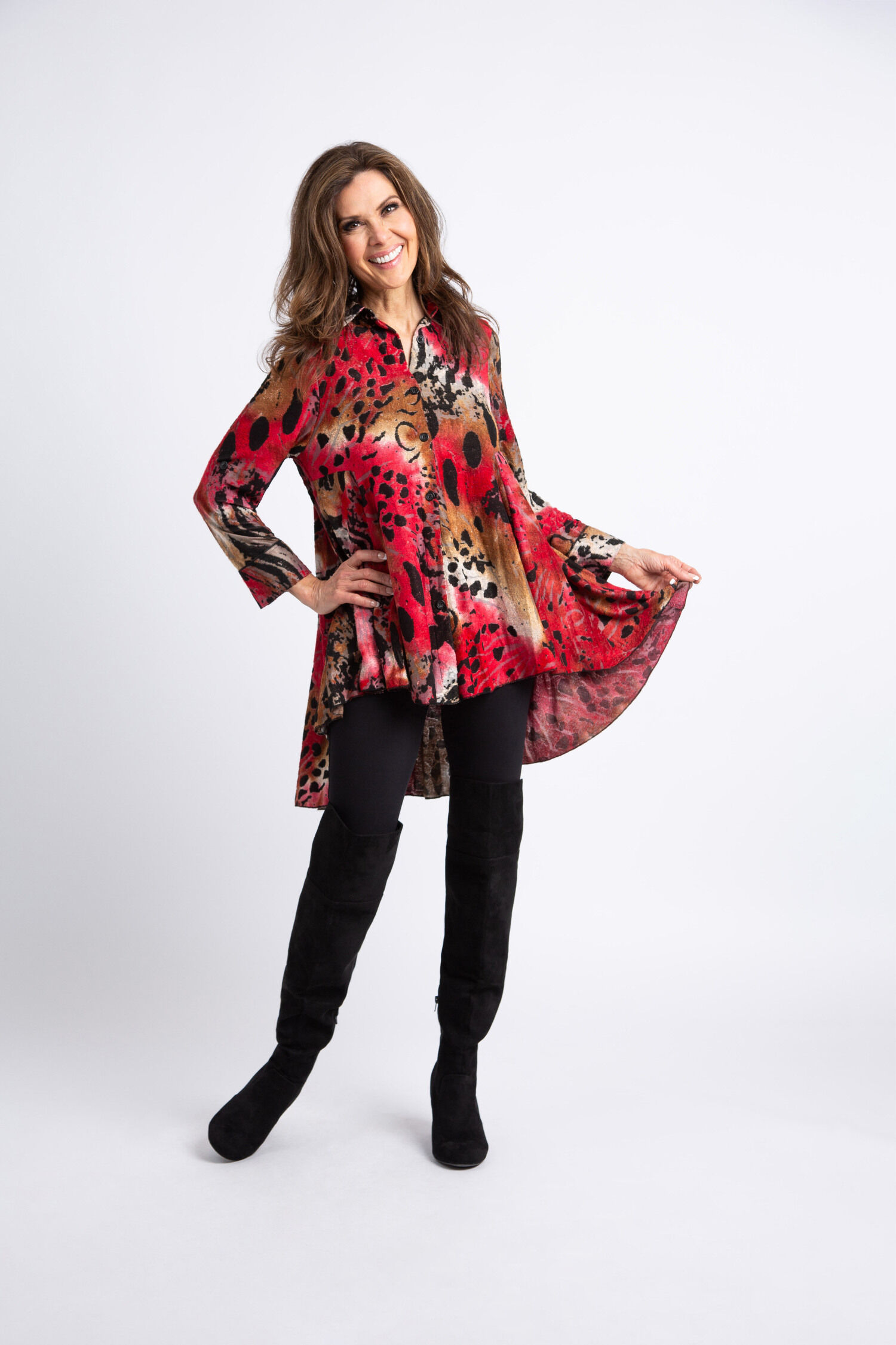 Long Sleeve Striped Turtleneck Sweater  Image 1