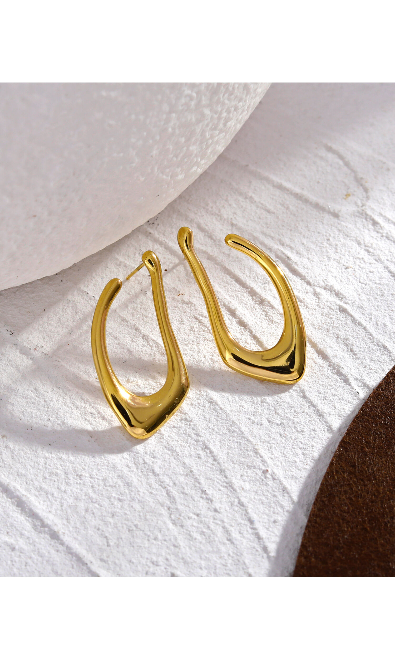 TARAJI Abstract Shaped Hoop Earrings Image 3