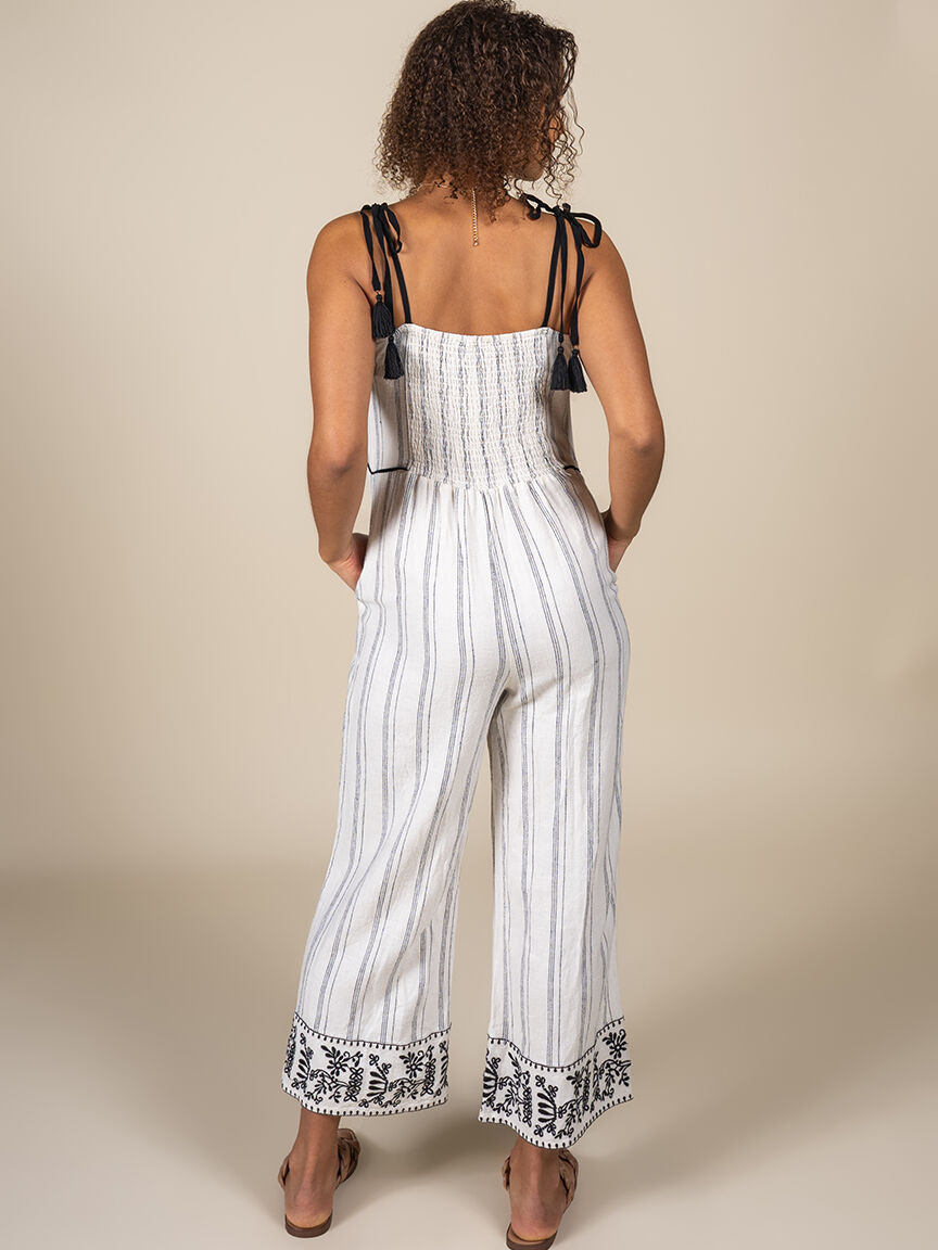 Embroidered Tassel Straps Jumpsuits Image 2