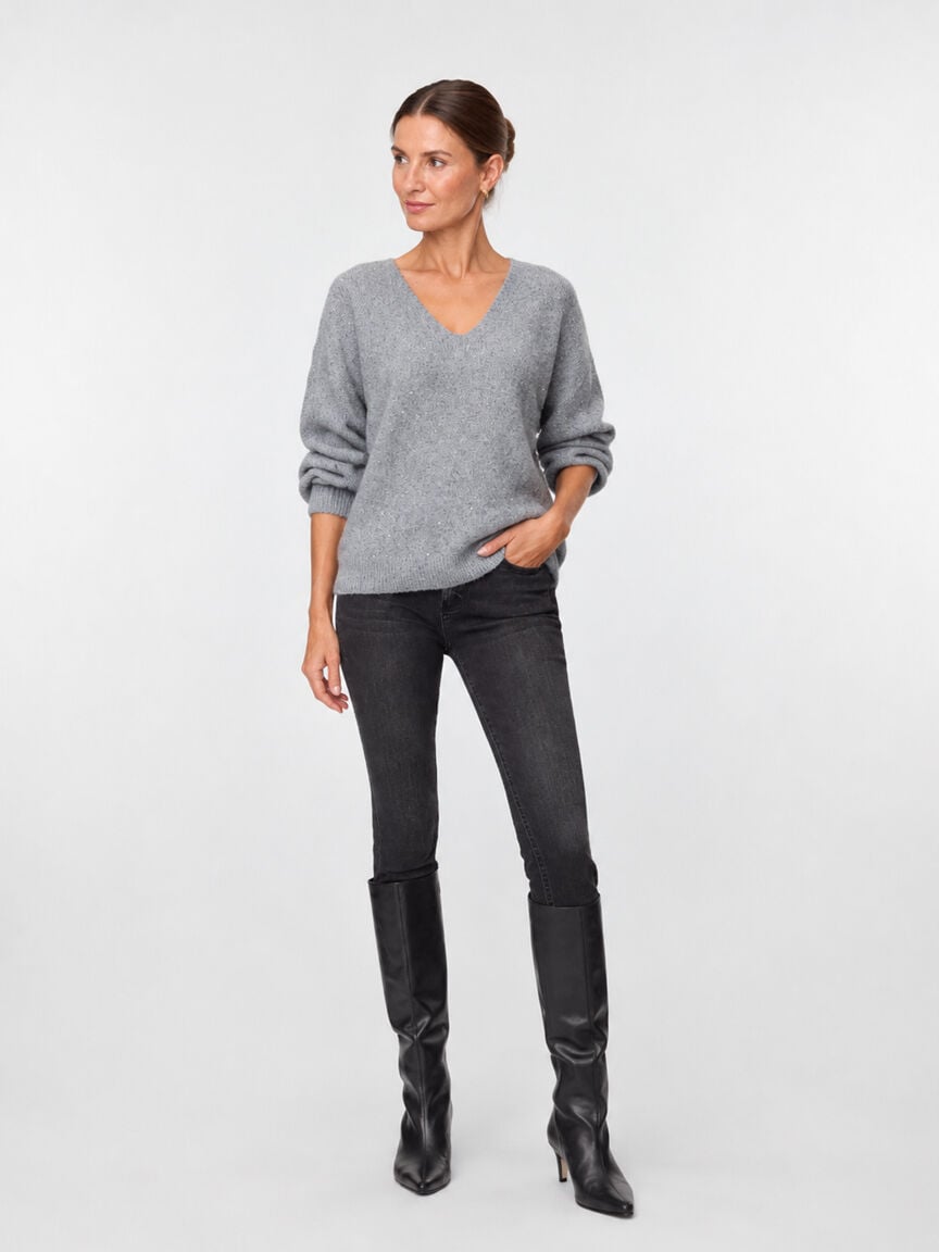 Sparkle V-Neck Sweater