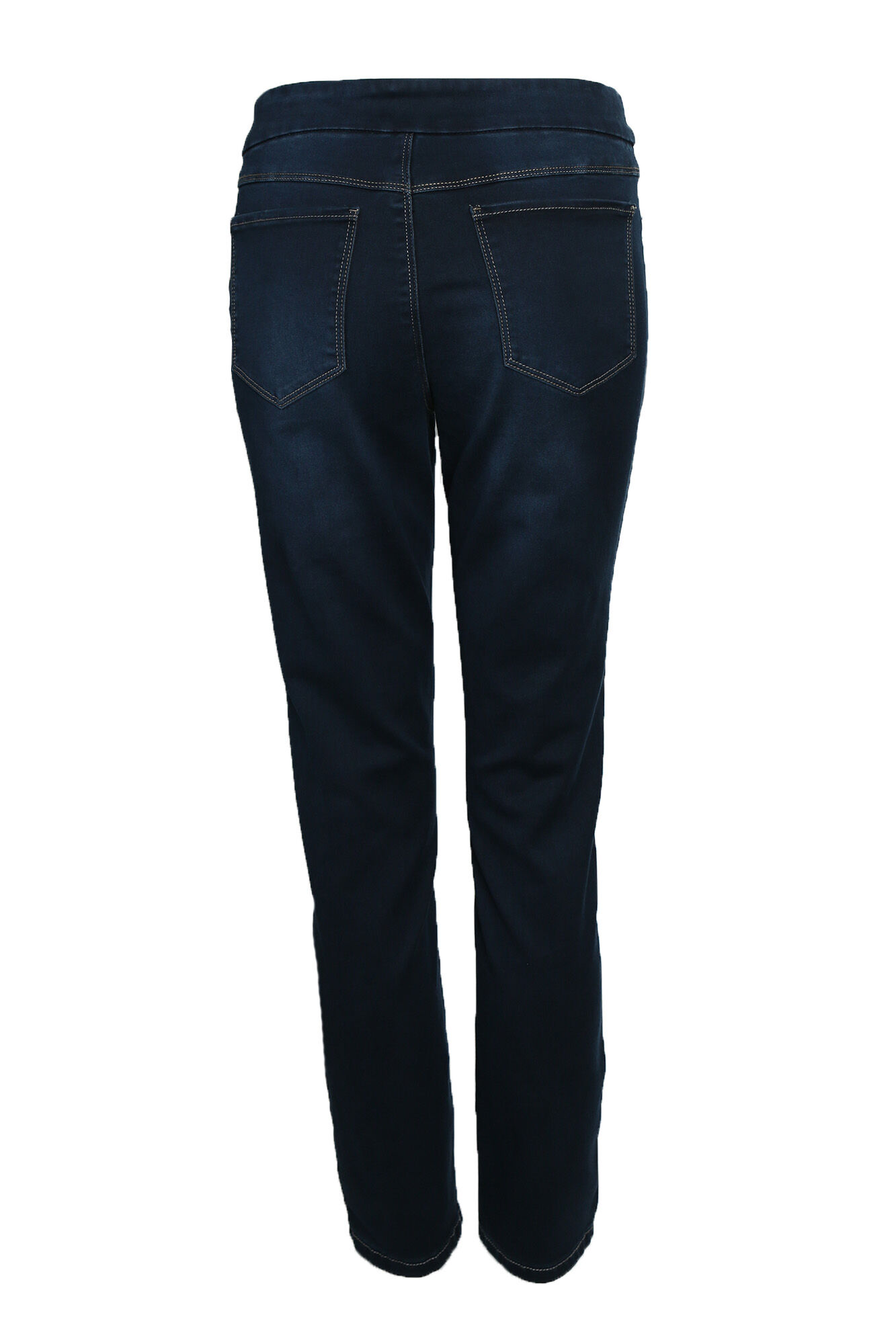 Basic Pull-On Knit Taper-Leg Stretch Jegging Jeans Image 2