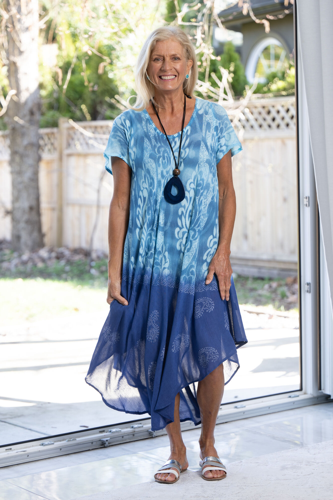 Bright TieDye Hippie Dress Image 1