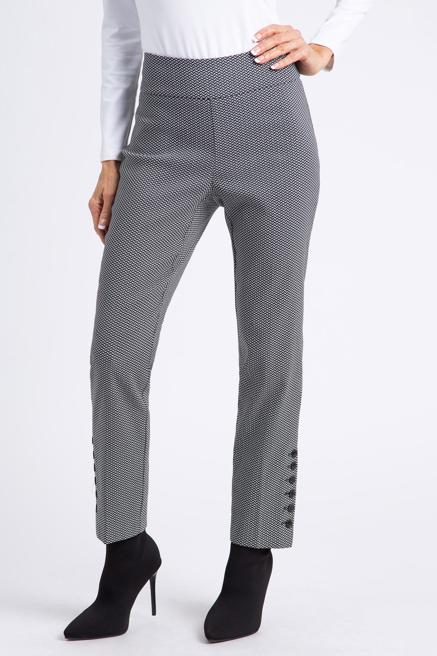 Pull-On Ankle Pant w/ Tummy Control  Image 1