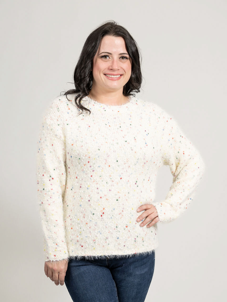 Confetti Boucle Yarn Sweater