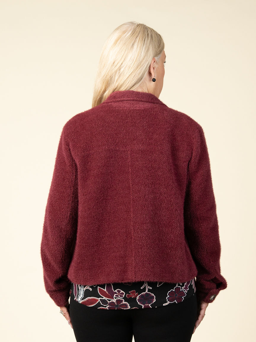Soft Boucle Button Up Jacket