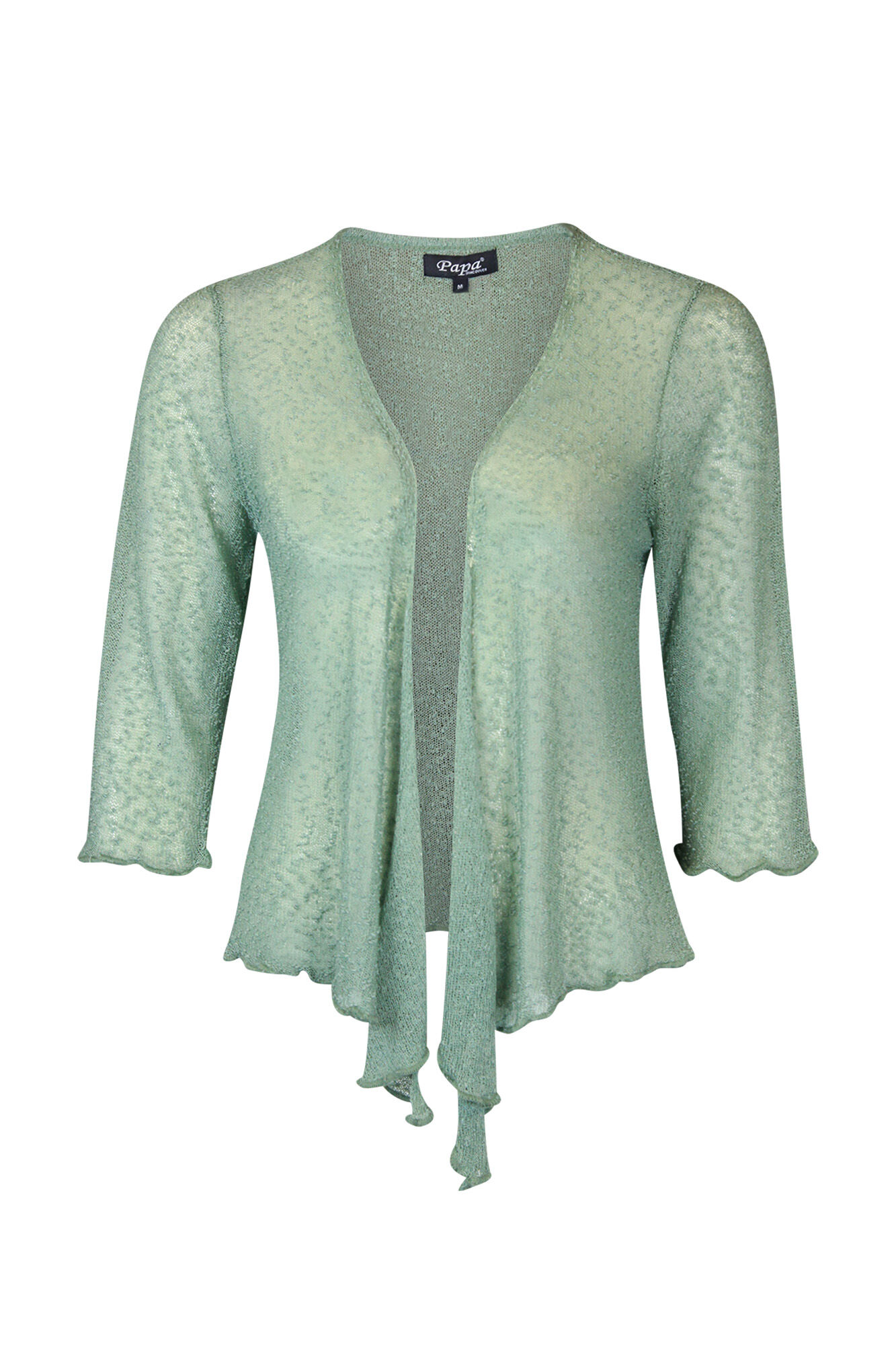 Cropped Mesh Cardigan Image 8