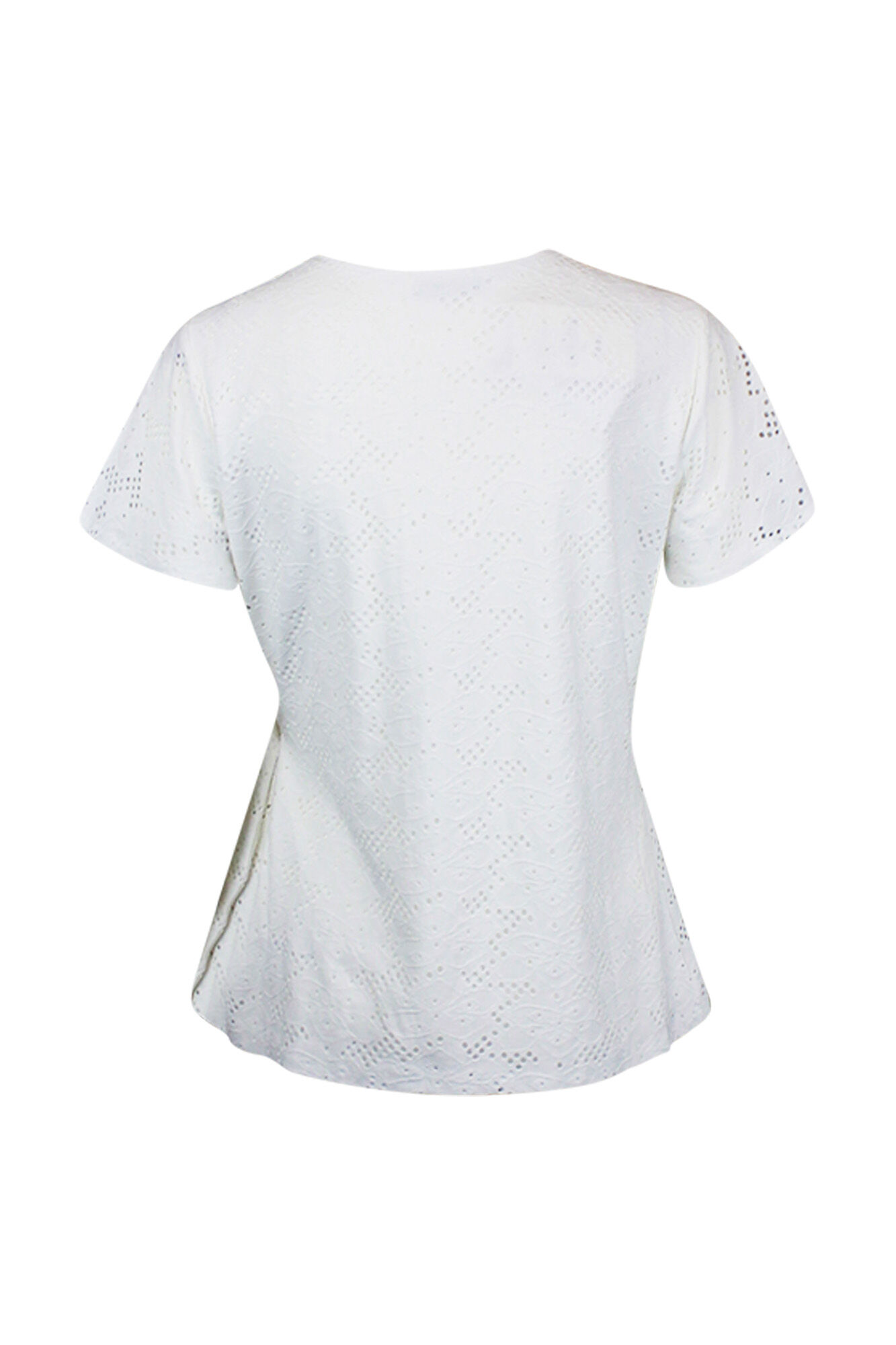 Flutter Sleeve Eyelet Top with Side Tie Image 2