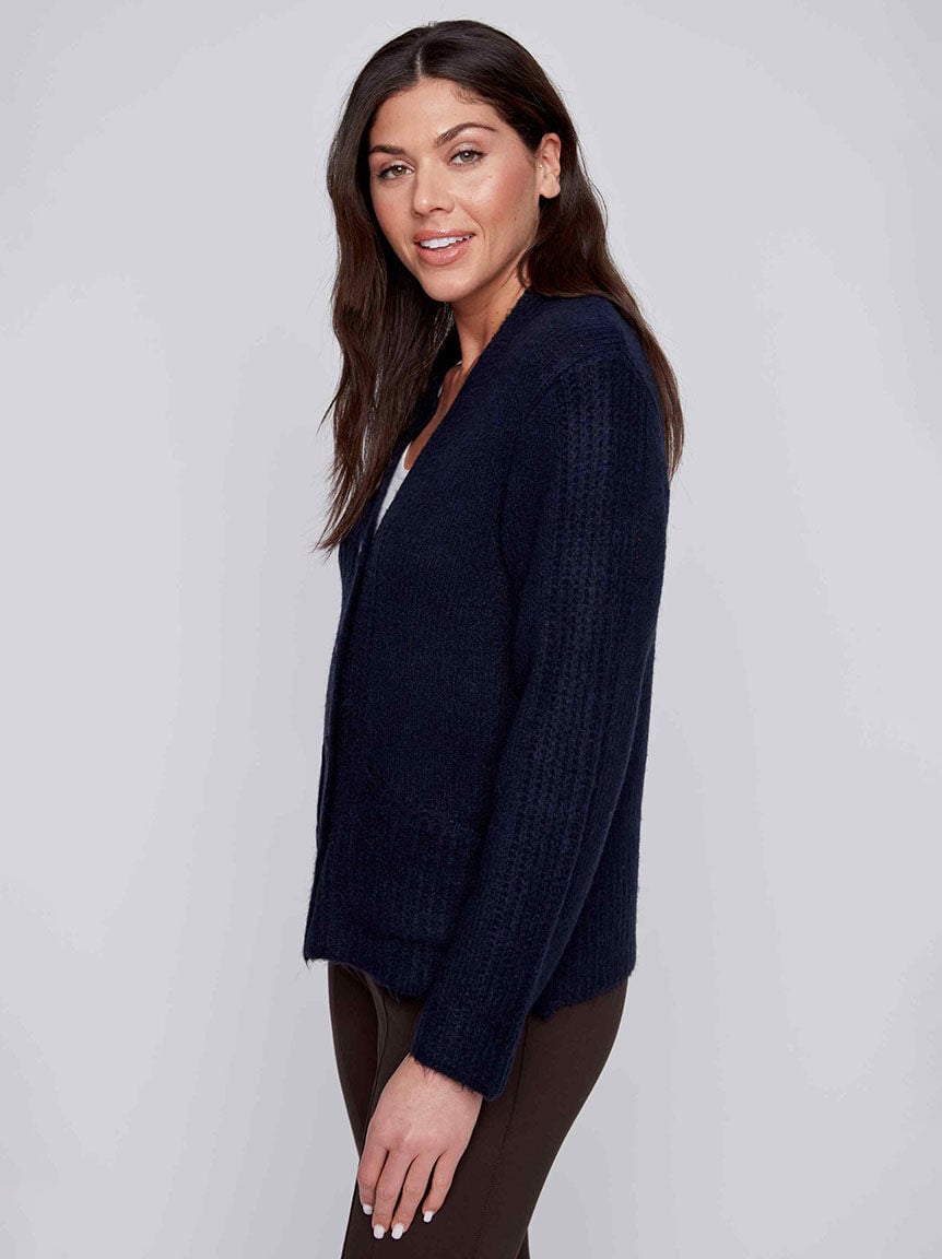 Long Sleeve Button Up Knit Cardigan