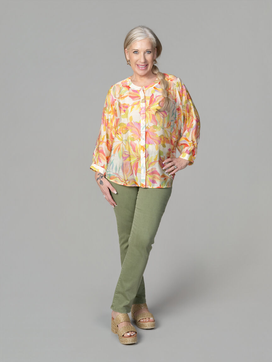 Flowy Dolman Sleeve Blouse