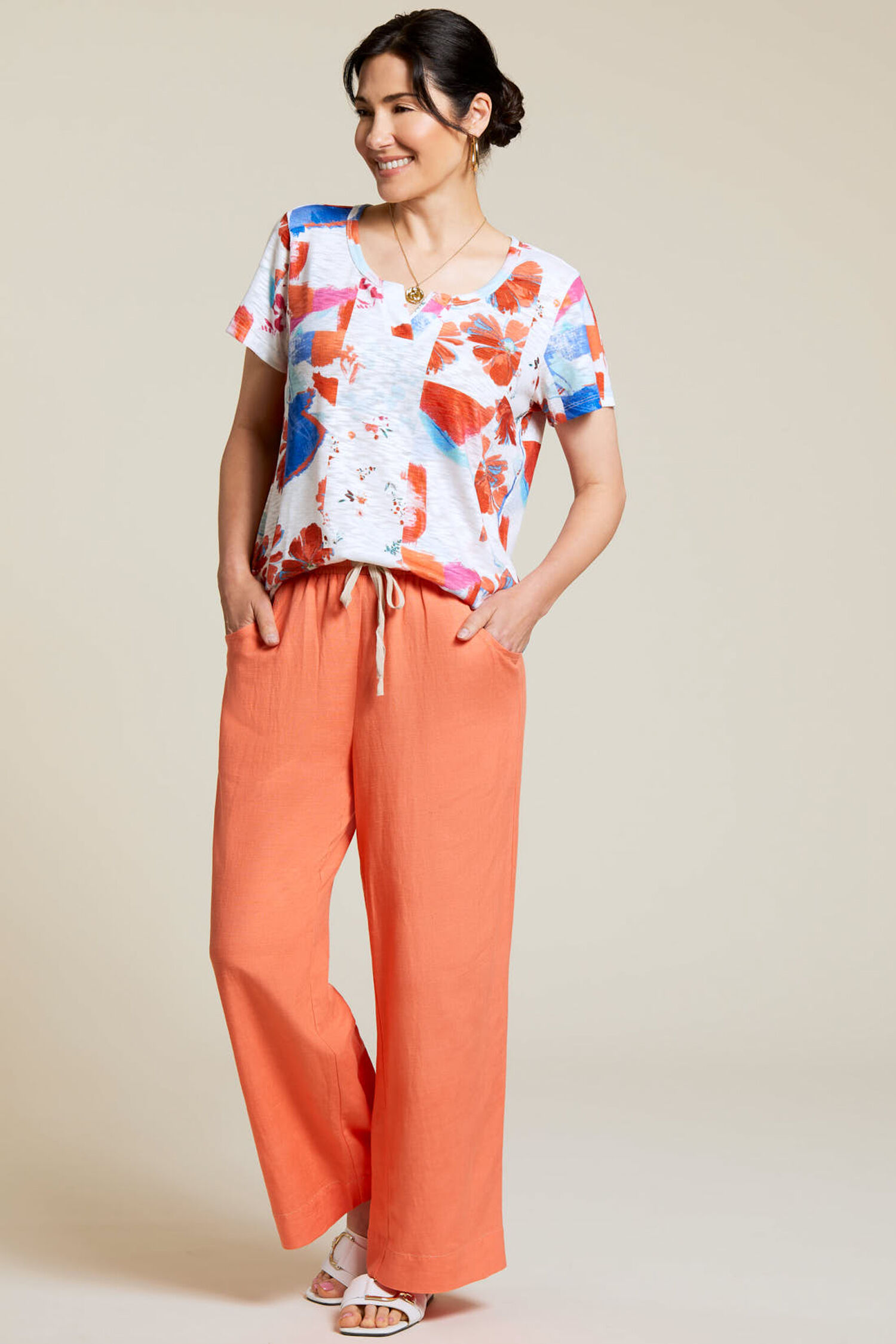 Notched Crew Boxy T-Shirt Image 3