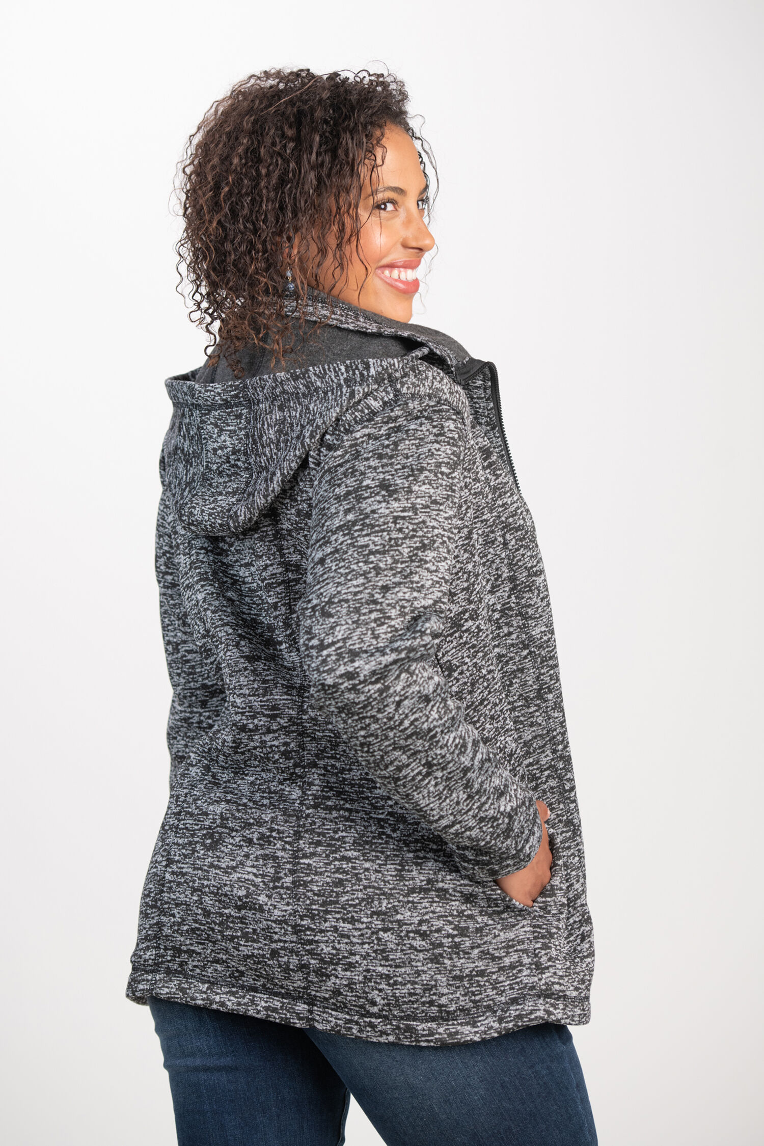 Zip-Up Jacket w/ Hood Image 2