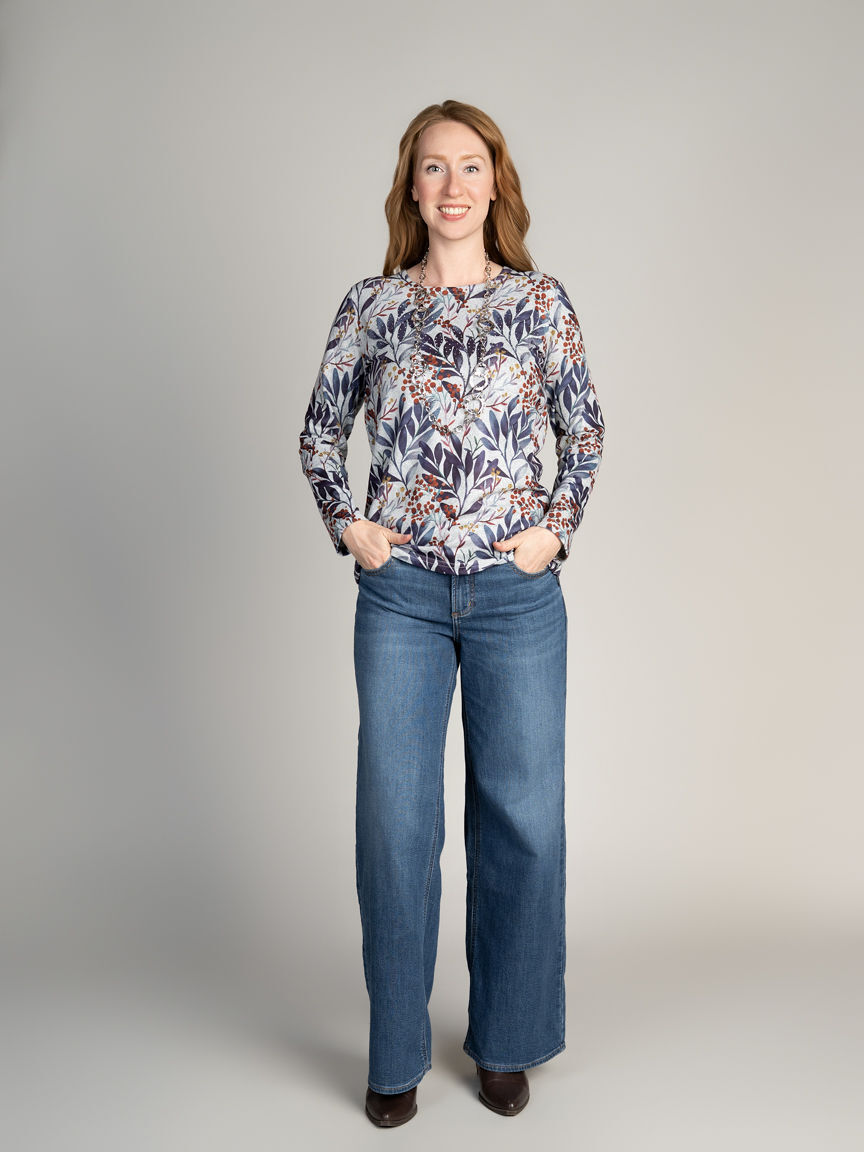 Long Sleeve Printed Top