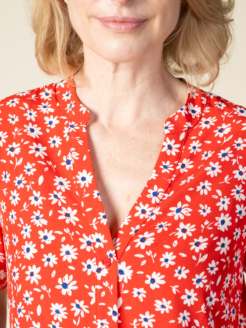 Short Sleeve Button Front Dress Image 3