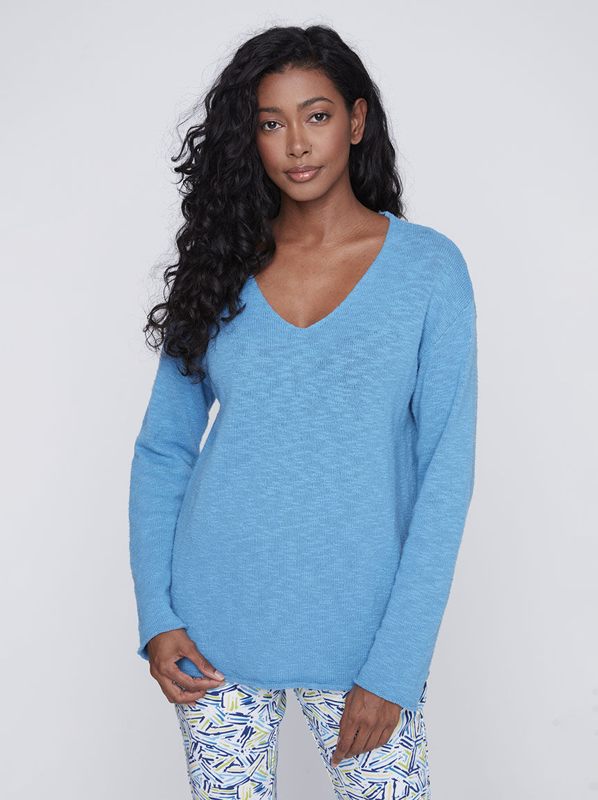 Long Sleeve V-Neck Sweater Image 1
