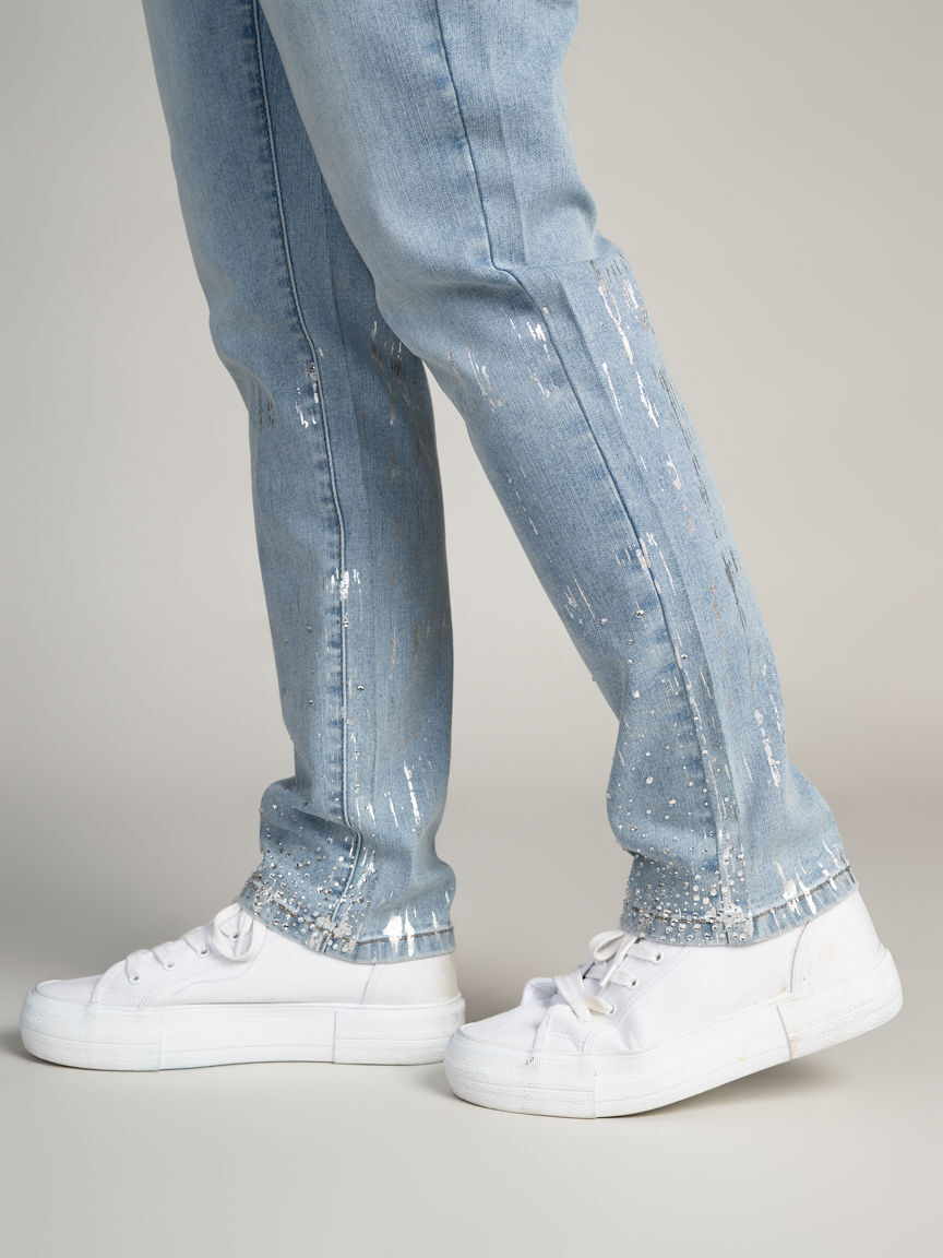 Embellished Straight Leg Jeans