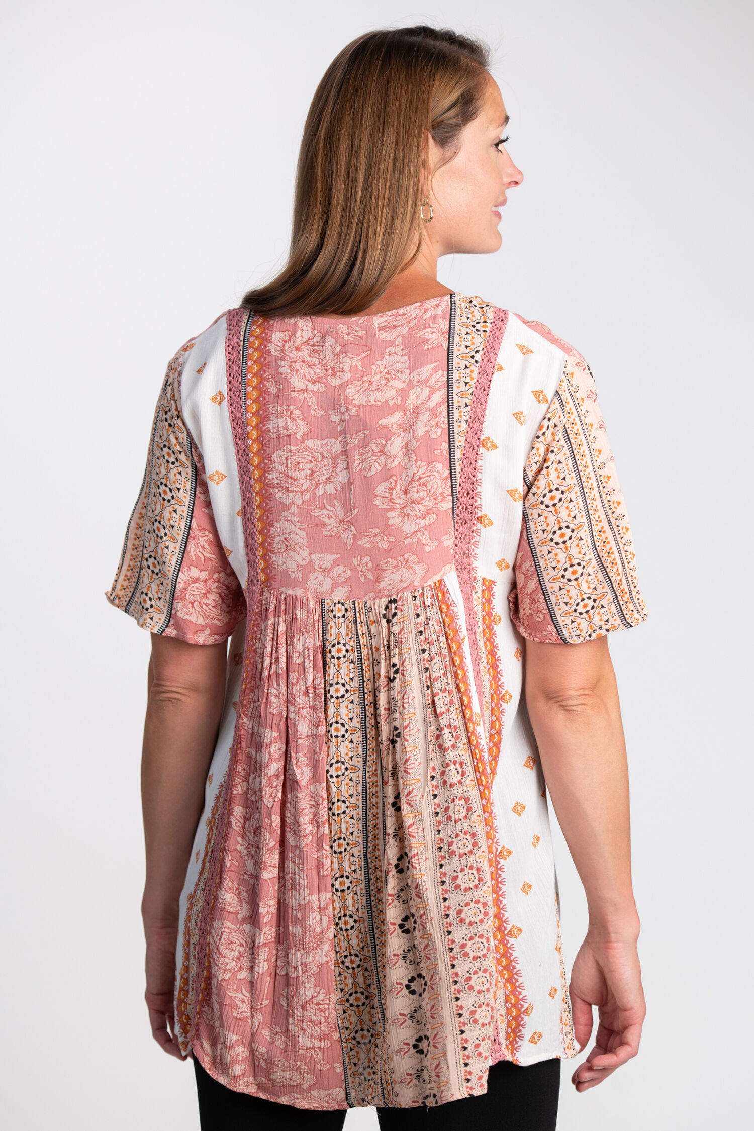 Short Sleeve Embroidered Blouse  Image 2