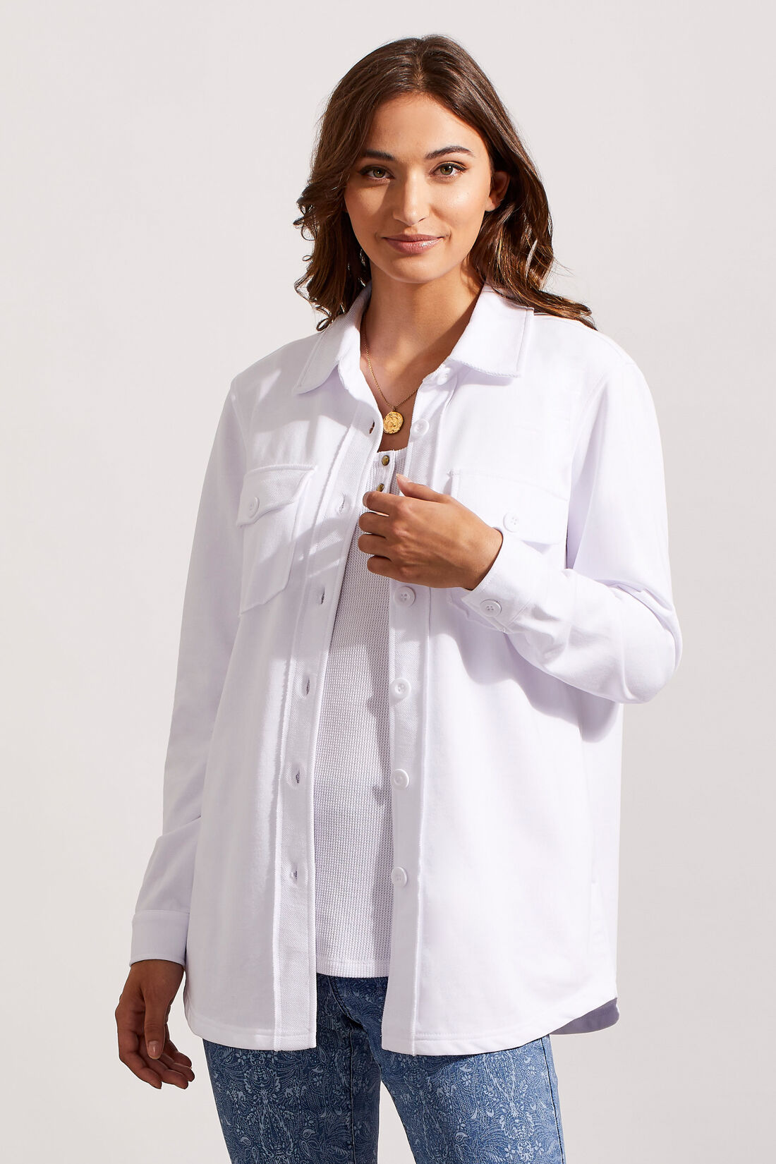 100% Cotton Patch Pocket Shacket Image 1