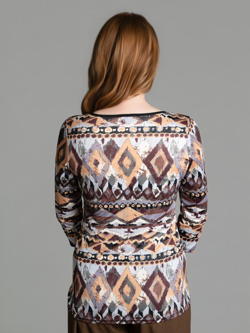 3/4 Sleeve Printed Top