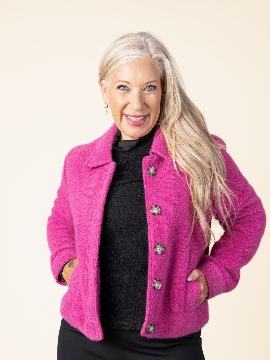 Soft Boucle Button Up Jacket Image 4