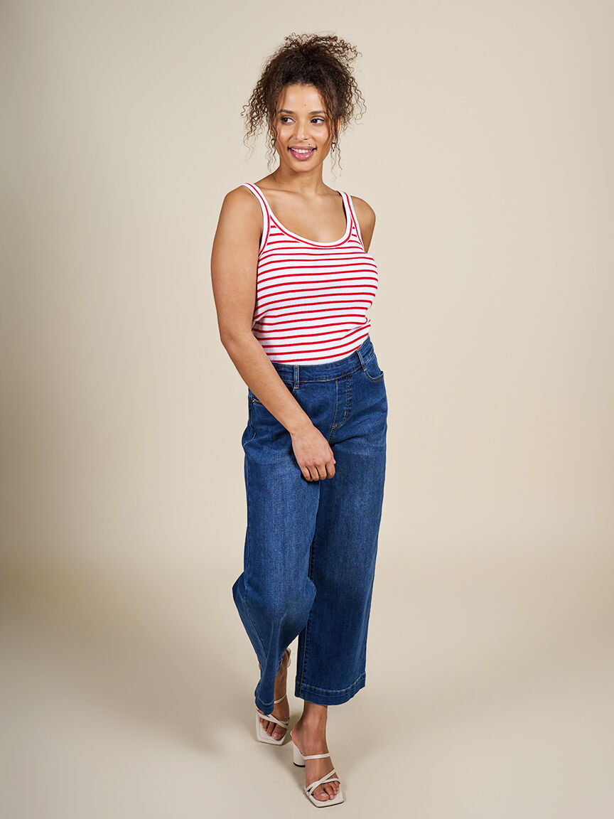 Audrey Cropped Wide Leg Jean  Image 3