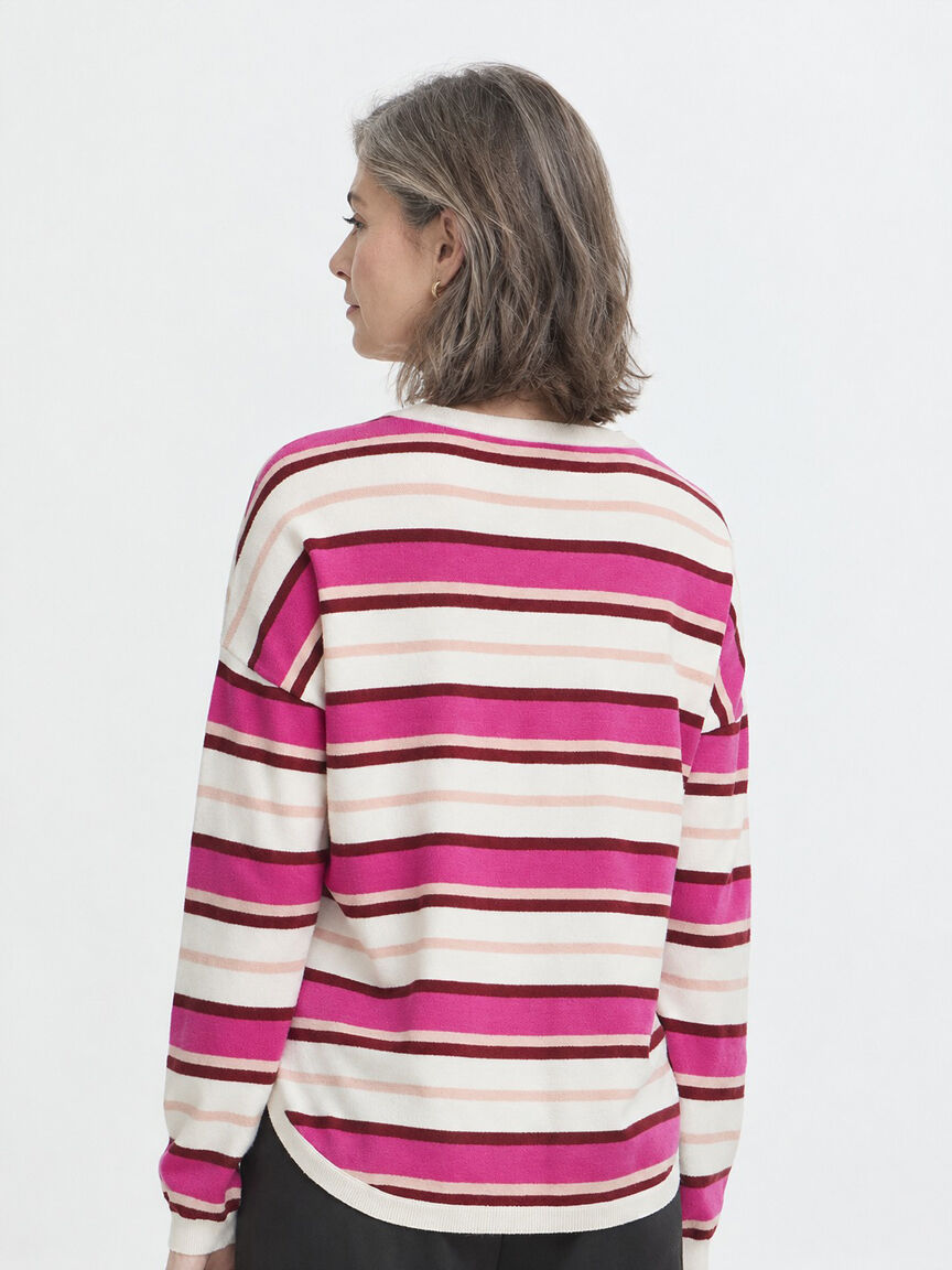 Striped Long Sleeve Crewneck Shirt