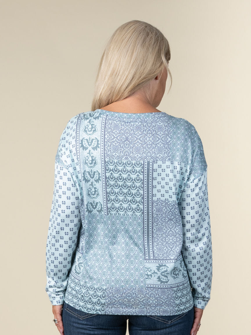 Soft Multi Print Long Sleeve Top Image 4