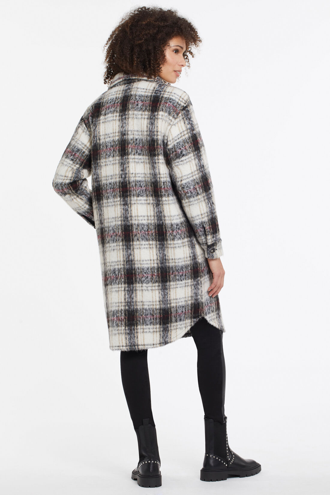 Plaid Maxi Shacket Image 2