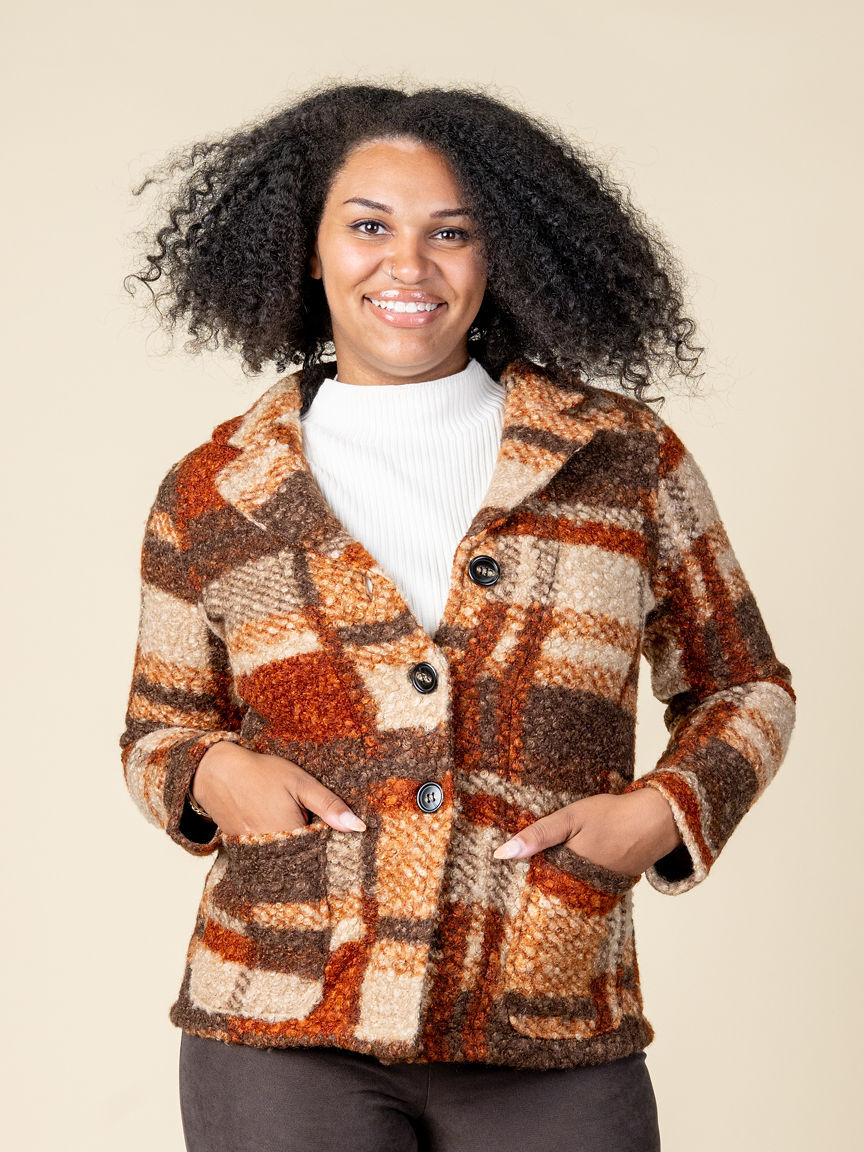 Button Up Plaid Shacket