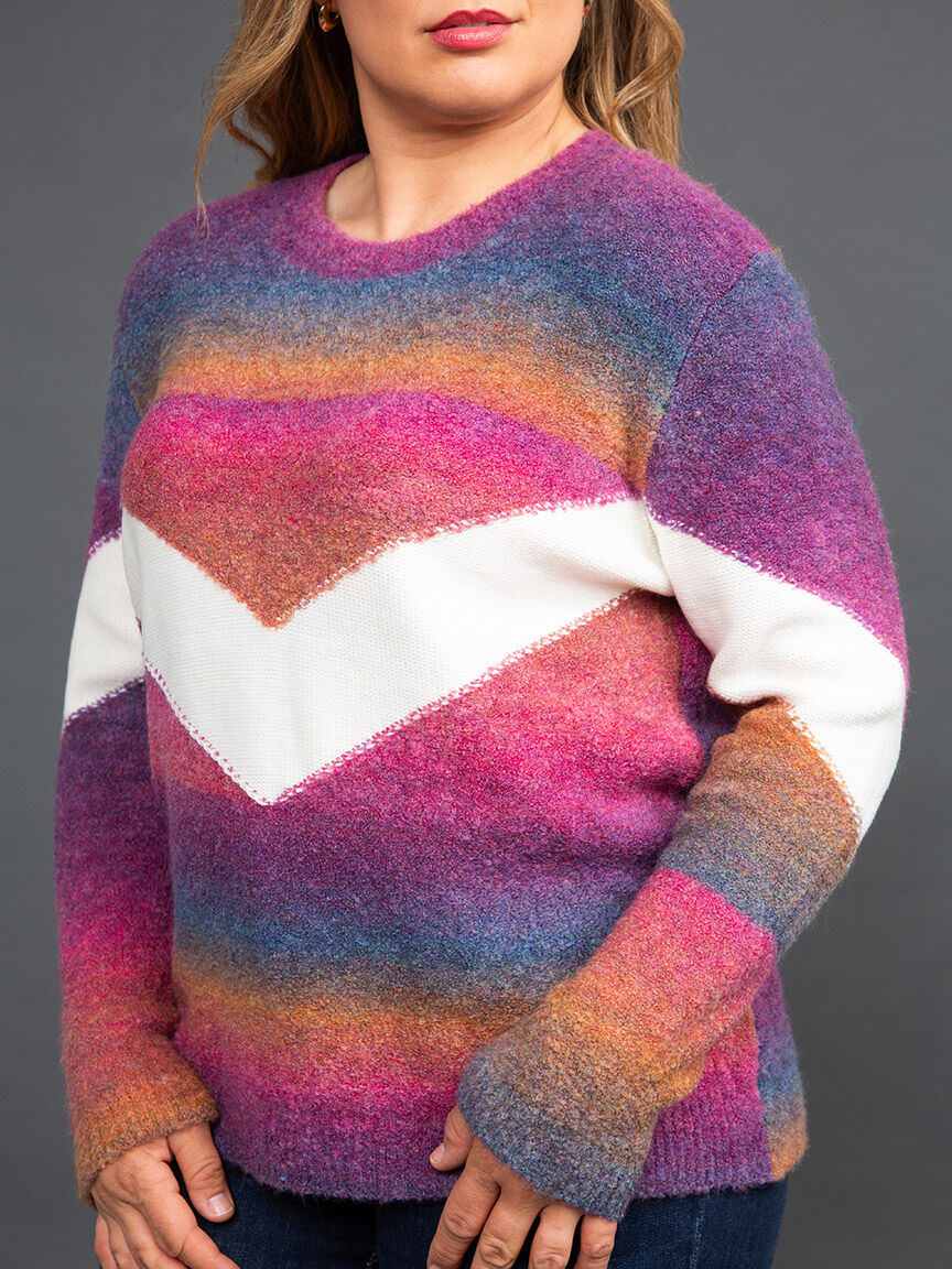 Long Sleeve Boucle Sweater Image 5