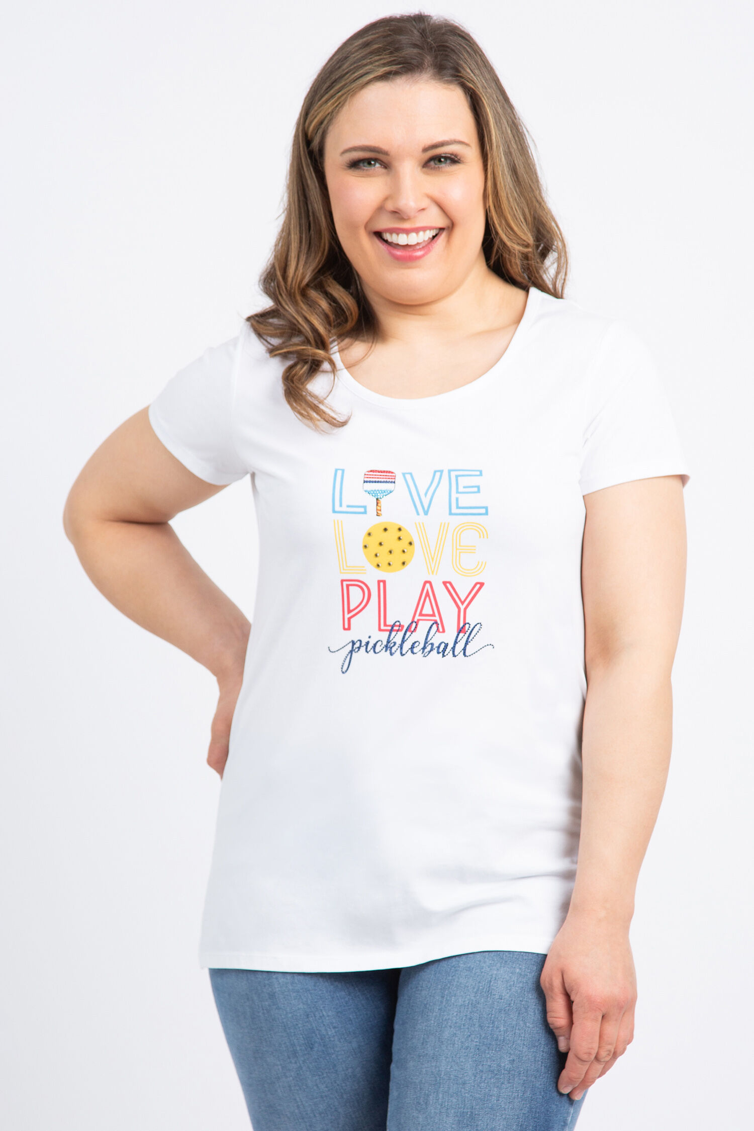 Live Love Play Pickleball Tee Image 1