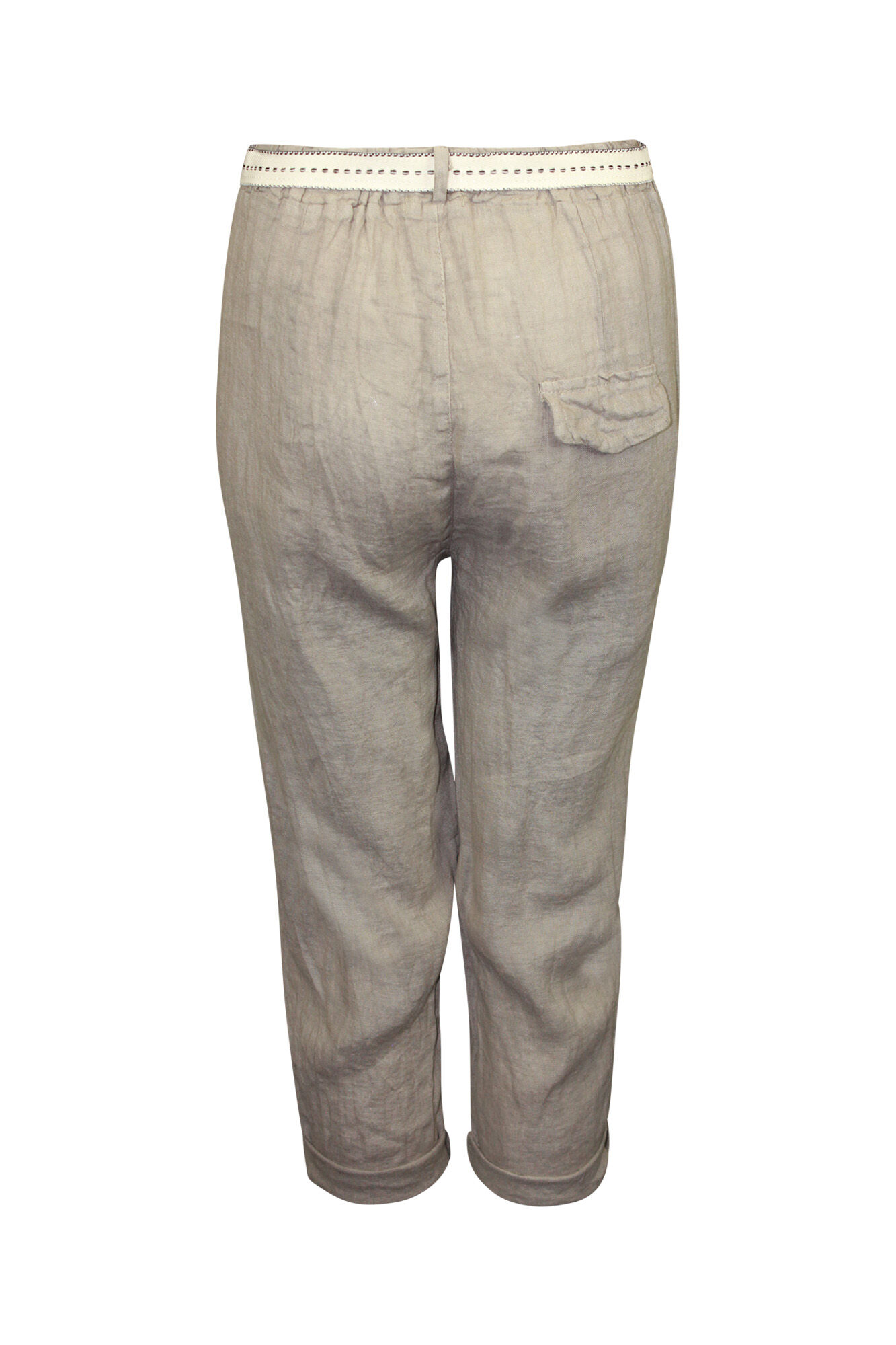 Cropped Linen Pant  Image 2