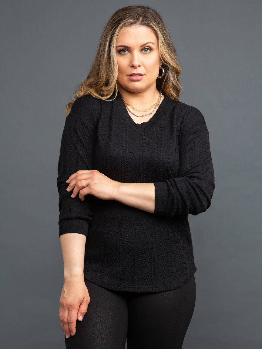 Long Sleeve V-Neck Sweater