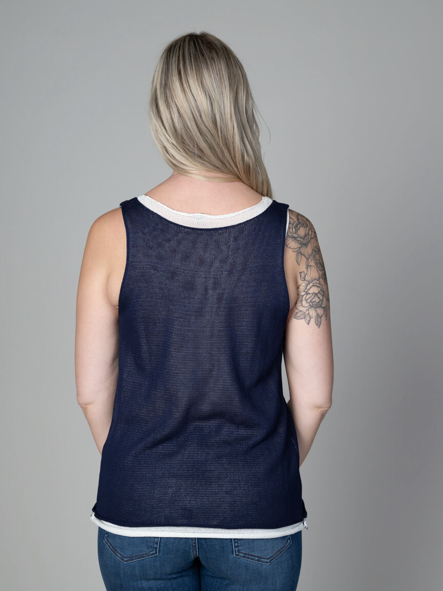 Sleeveless Double Layer Sweater