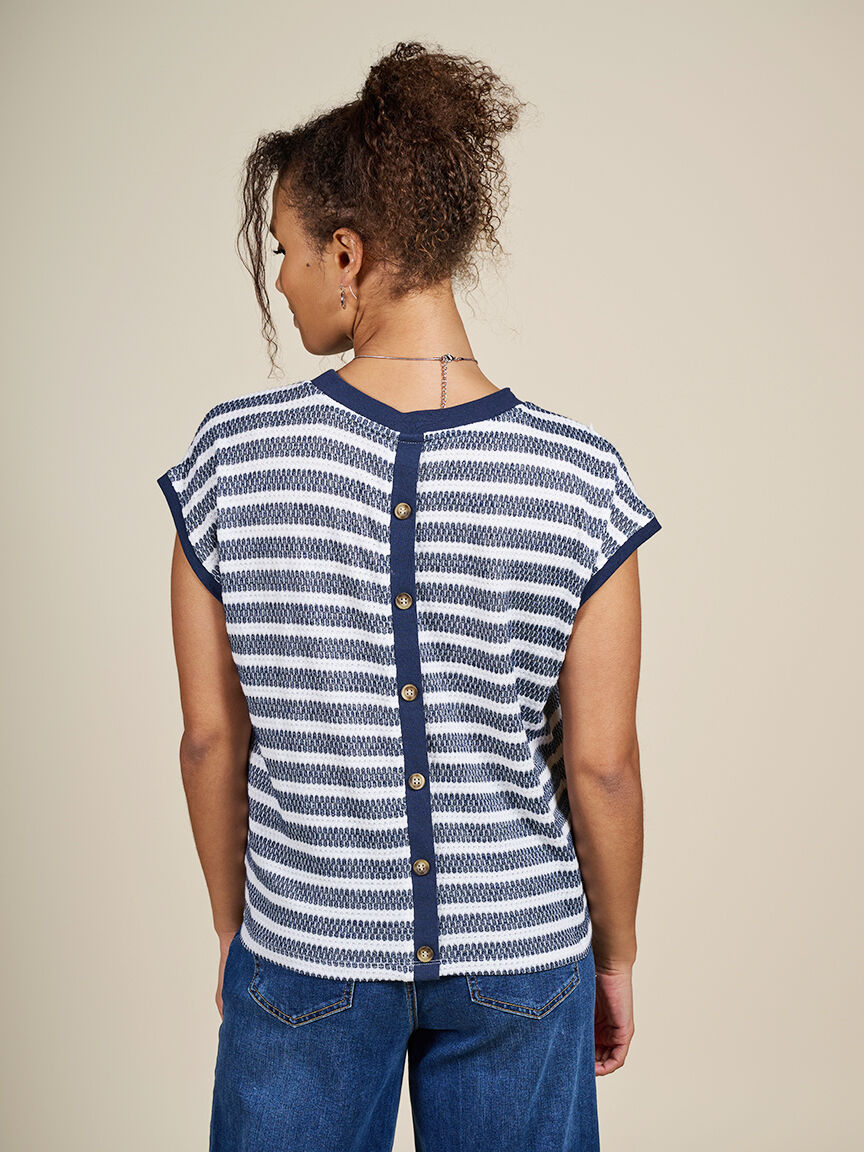 Honeycomb Short Sleeve Top  Image 2