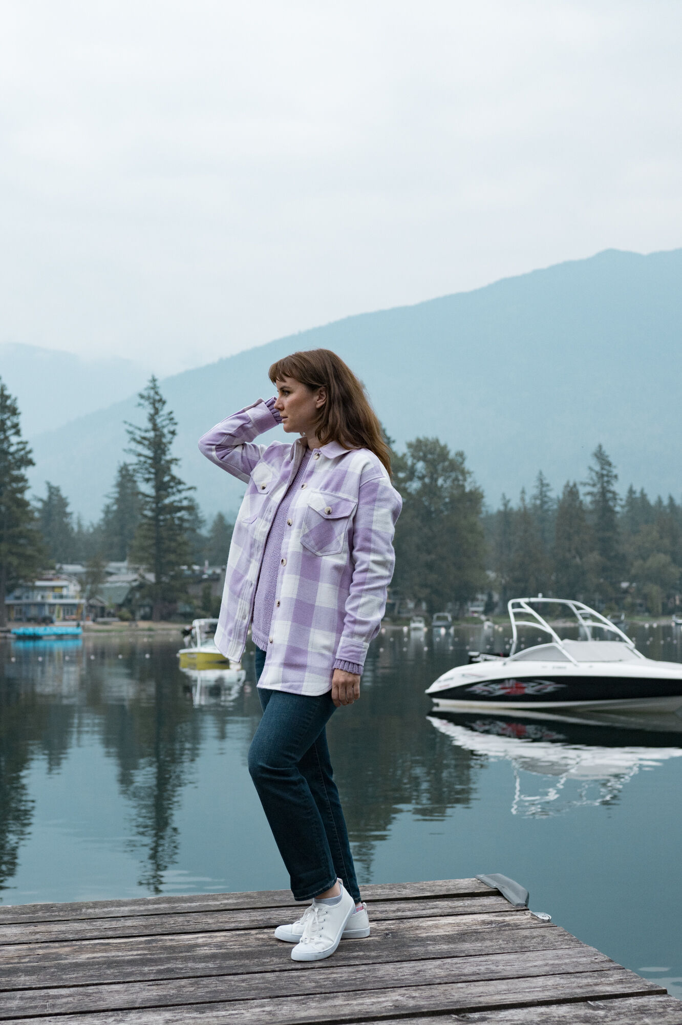 Plaid Shirt-Tail Shacket  Image 3