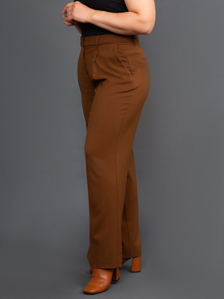 Wide Leg Trouser w/ Front Pleat Image 2