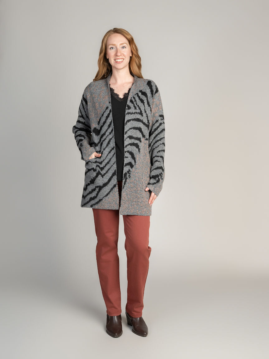 Animal Print Lurex Cardigan
