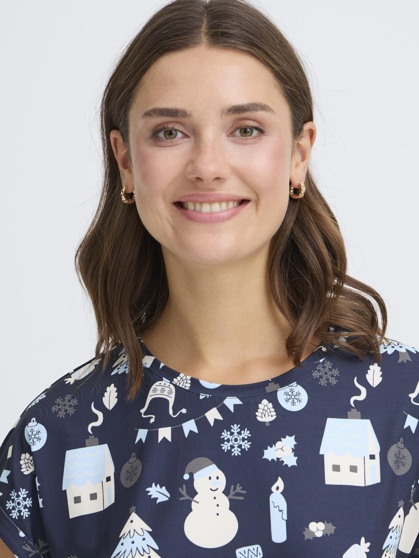 Boxy Fit Short Sleeve Top