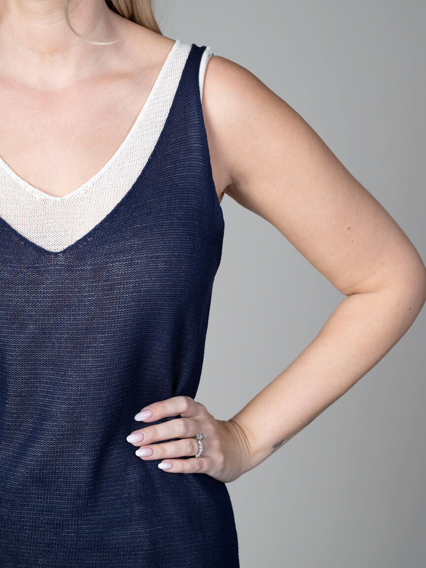 Sleeveless Double Layer Sweater