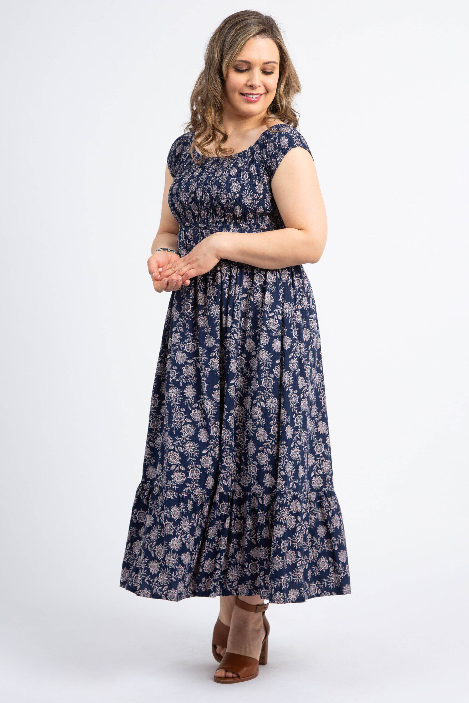 Smocked Chest Maxi Dress Image 1