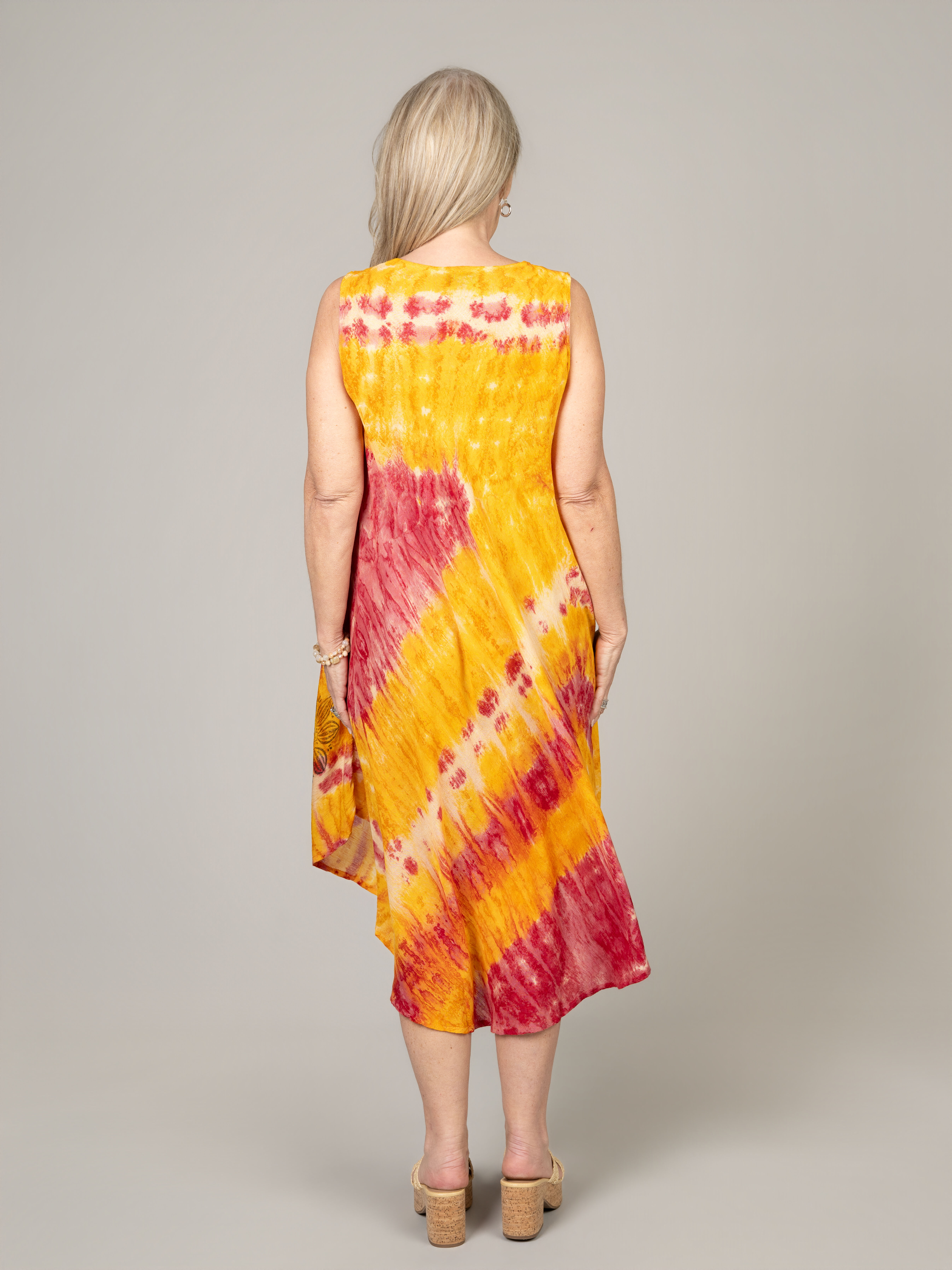 Flowy Sleeveless Tie Dye Dress