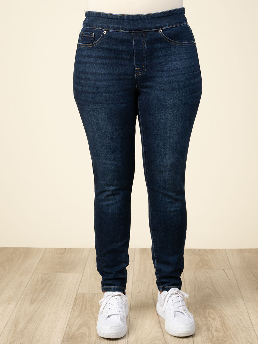 Sophia Curvy Boundless Stretch Denim Pull-On Straight Leg Jeans
