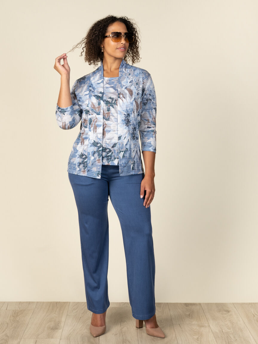 3/4 Sleeve 2 Piece Burnout Set